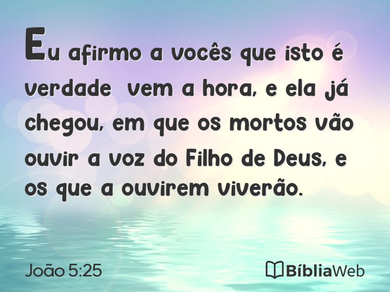 João 5:25 em imagem para compartilhar