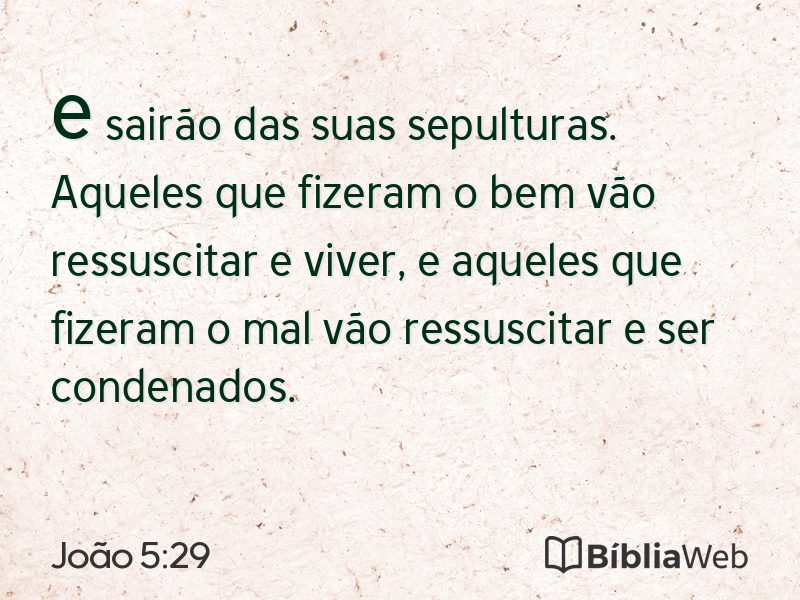 João 5:29 em imagem para compartilhar