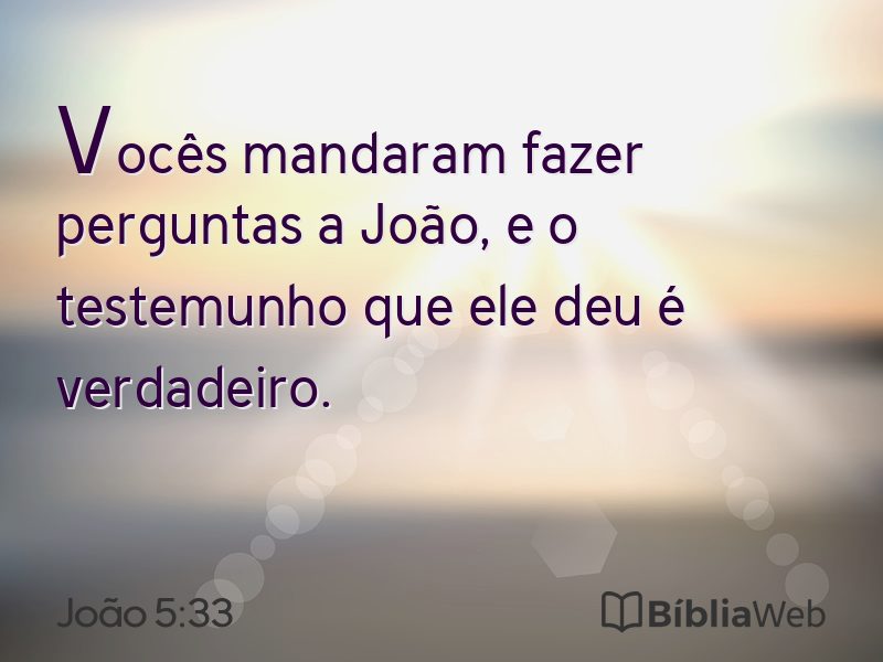 João 5:33 em imagem para compartilhar