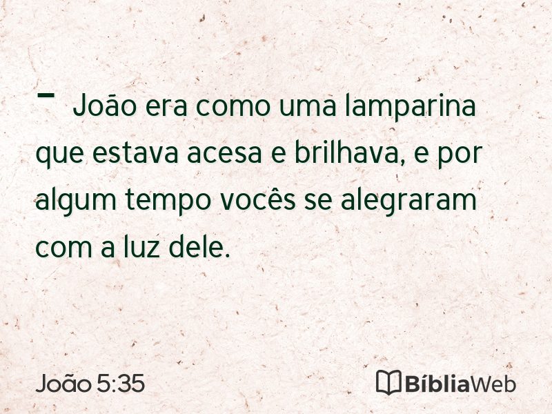 João 5:35 em imagem para compartilhar