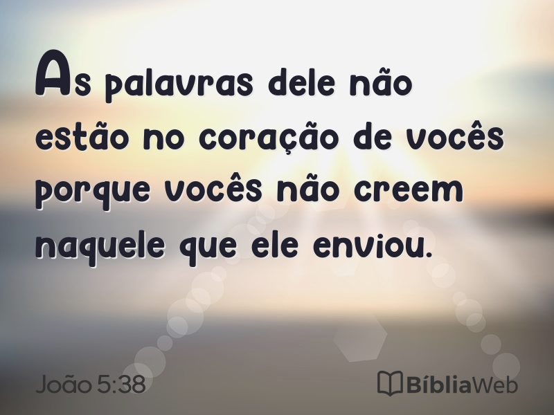 João 5:38 em imagem para compartilhar