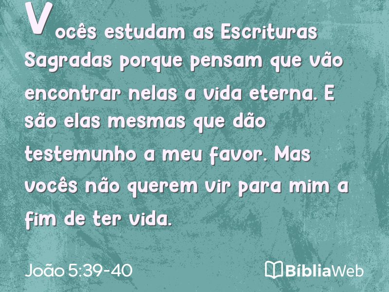 João 5:39-40 em imagem para compartilhar