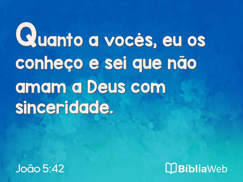 João 5:42 em imagem para compartilhar