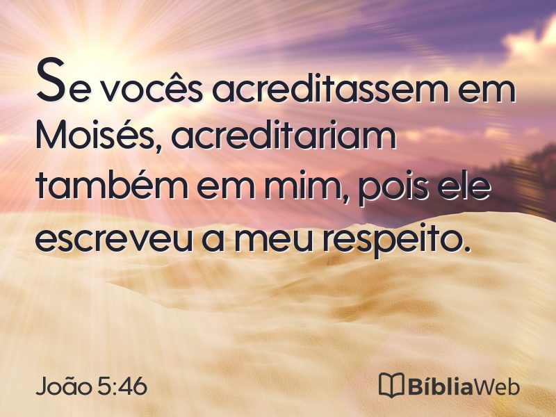 João 5:46 em imagem para compartilhar