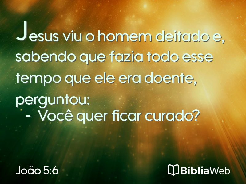 João 5:6 em imagem para compartilhar