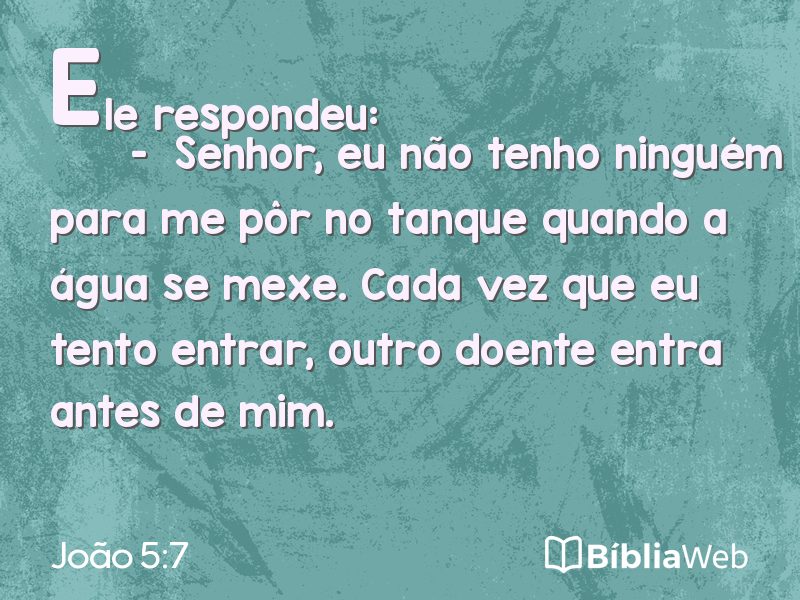 João 5:7 em imagem para compartilhar