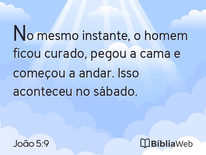 João 5:9 em imagem para compartilhar