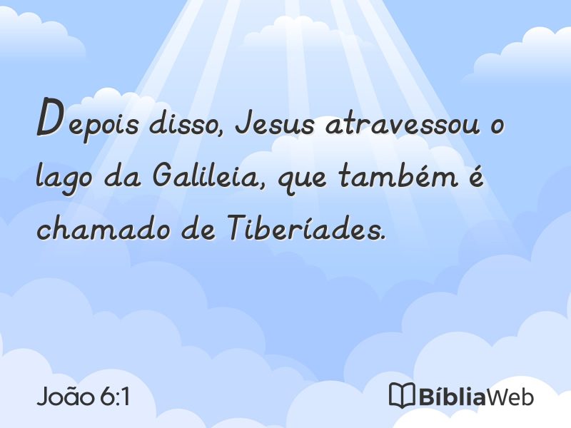 João 6:1 em imagem para compartilhar