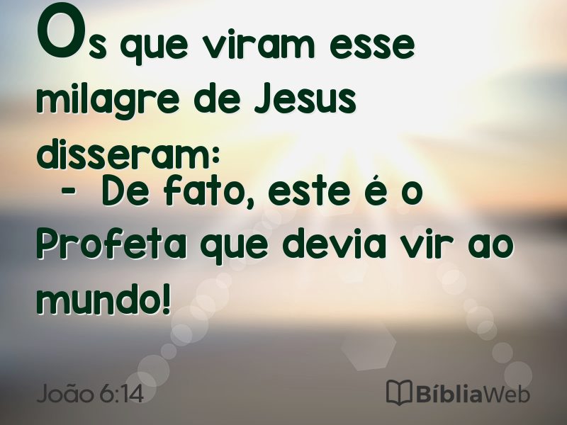 João 6:14 em imagem para compartilhar
