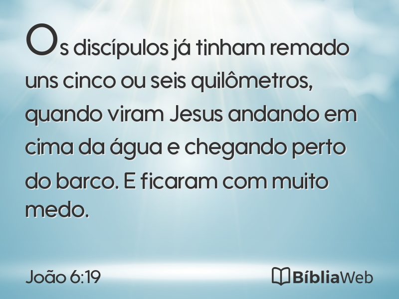 João 6:19 em imagem para compartilhar