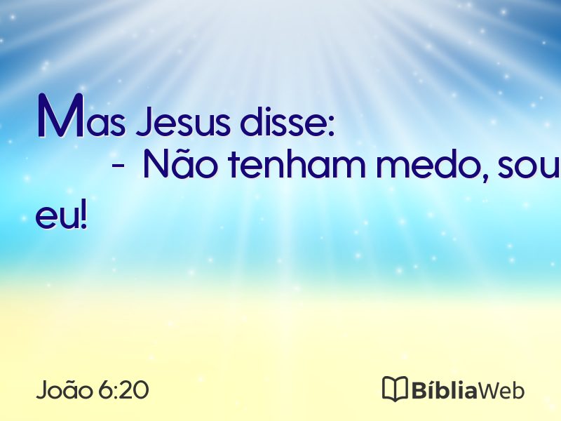 João 6:20 em imagem para compartilhar