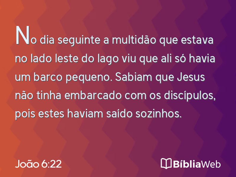 João 6:22 em imagem para compartilhar