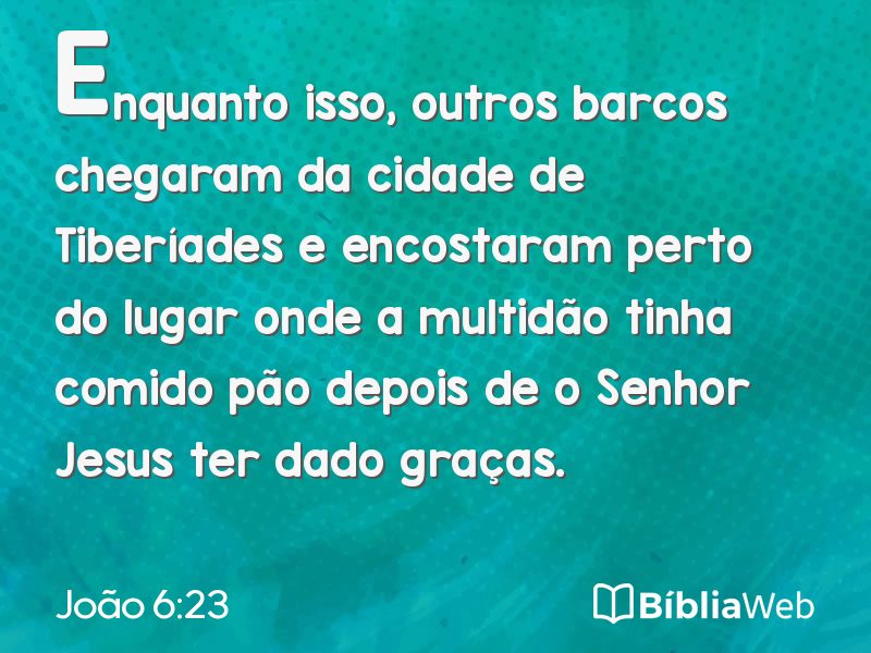 João 6:23 em imagem para compartilhar