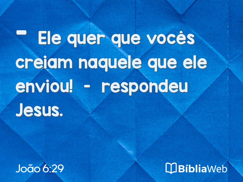 João 6:29 em imagem para compartilhar
