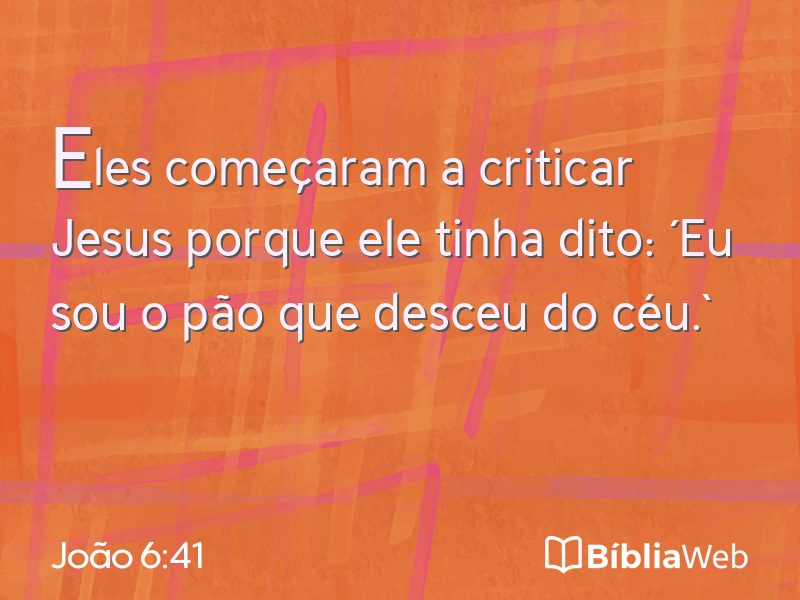 João 6:41 em imagem para compartilhar