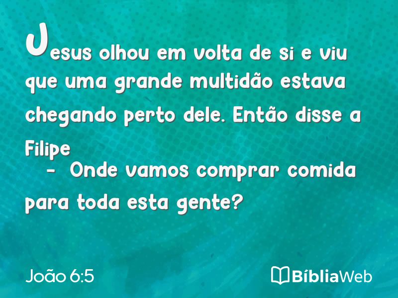 João 6:5 em imagem para compartilhar