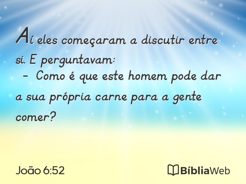 João 6:52 em imagem para compartilhar