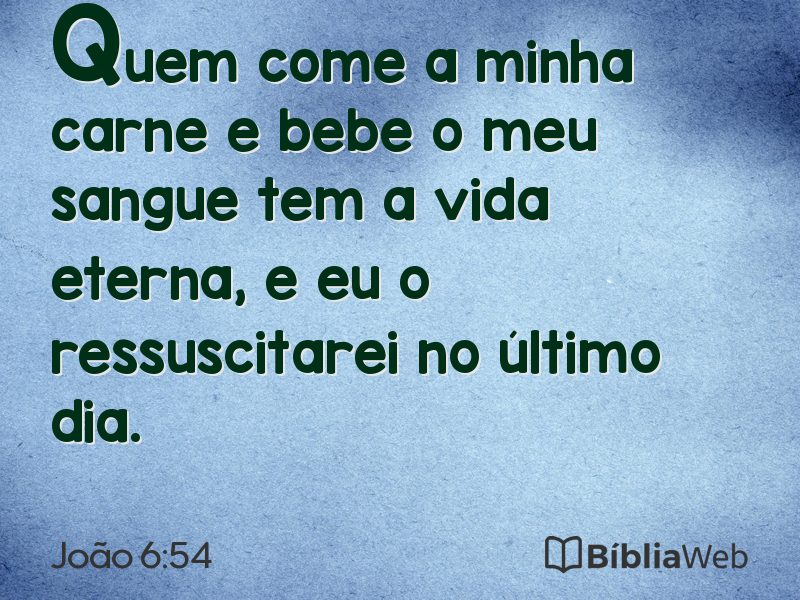 João 6:54 em imagem para compartilhar