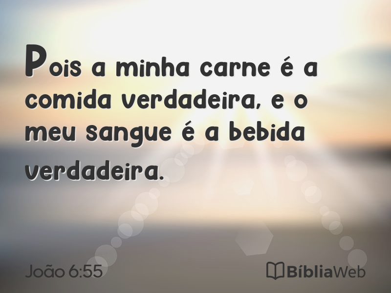 João 6:55 em imagem para compartilhar