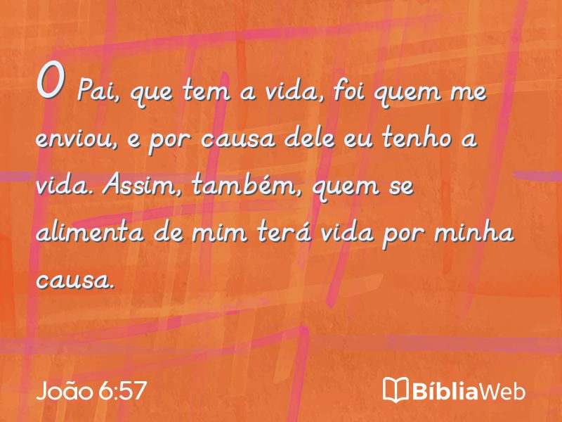 João 6:57 em imagem para compartilhar