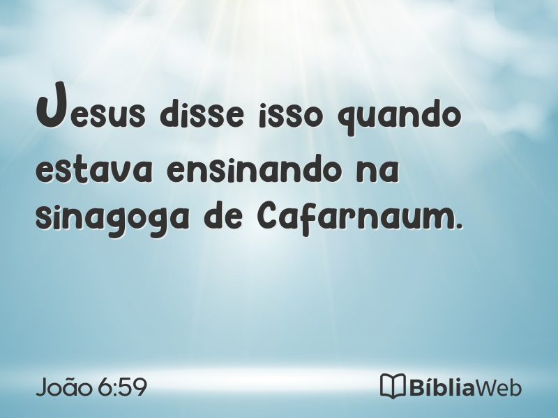 João 6:59 em imagem para compartilhar