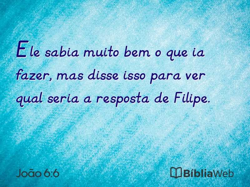 João 6:6 em imagem para compartilhar