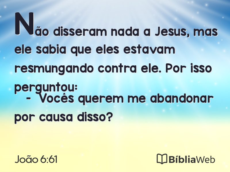 João 6:61 em imagem para compartilhar