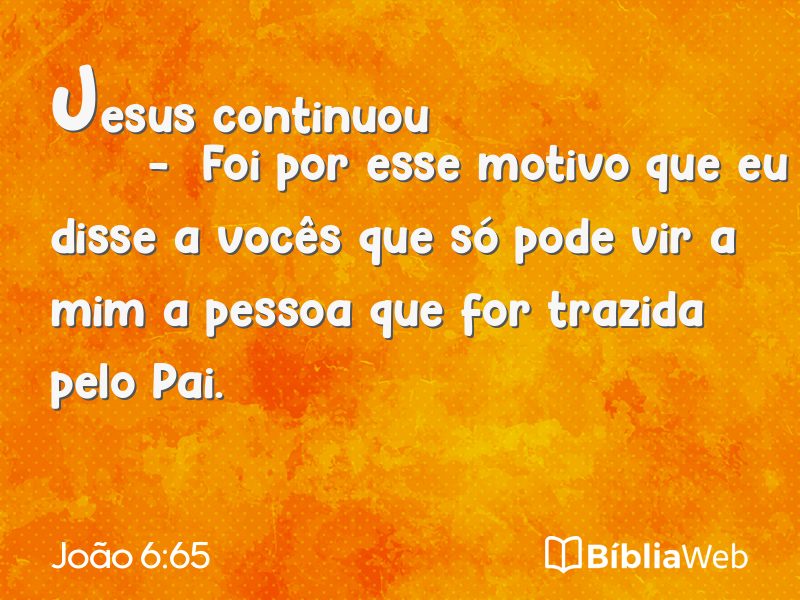 João 6:65 em imagem para compartilhar