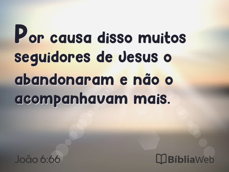 João 6:66 em imagem para compartilhar