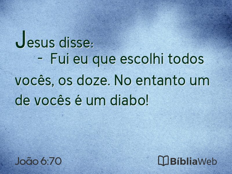 João 6:70 em imagem para compartilhar