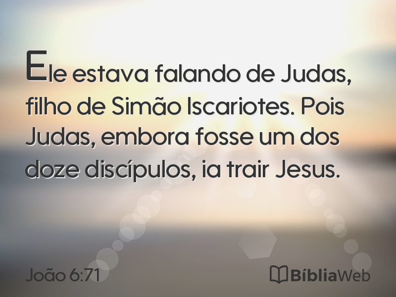 João 6:71 em imagem para compartilhar