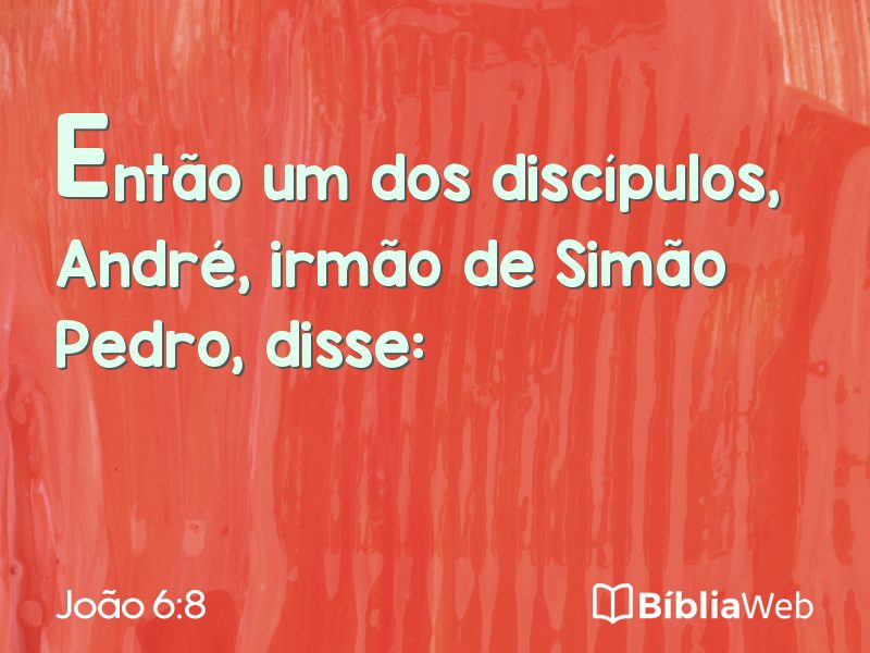 João 6:8 em imagem para compartilhar