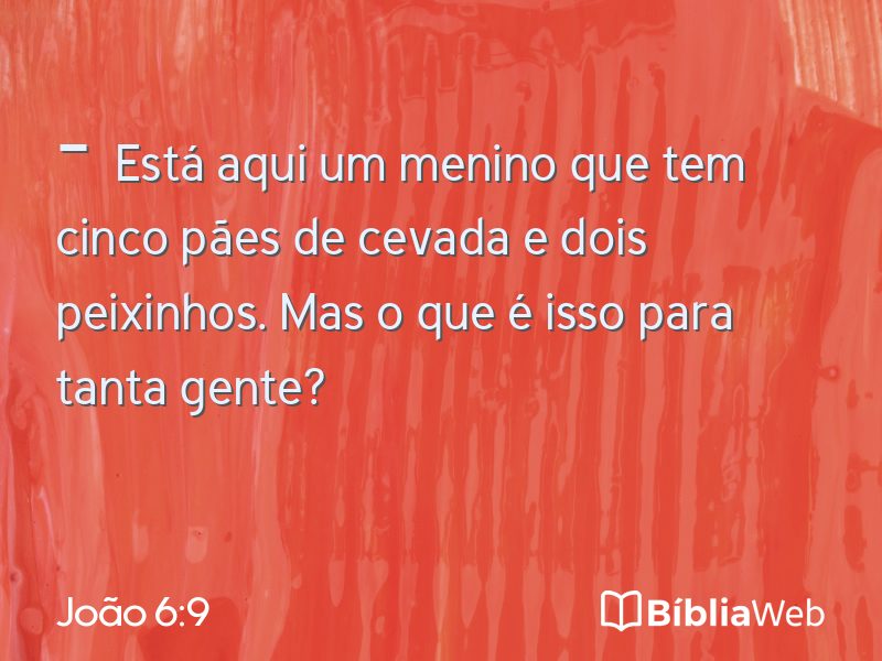 João 6:9 em imagem para compartilhar