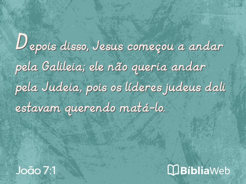 João 7:1 em imagem para compartilhar