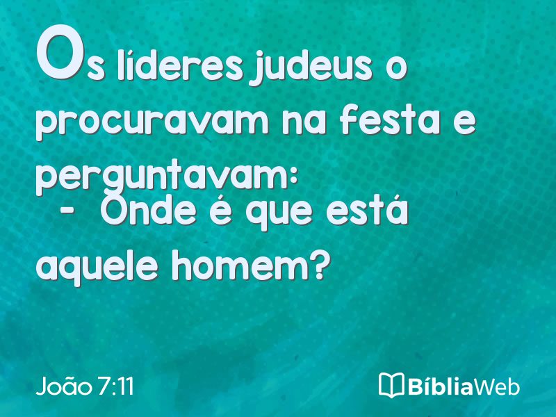 João 7:11 em imagem para compartilhar