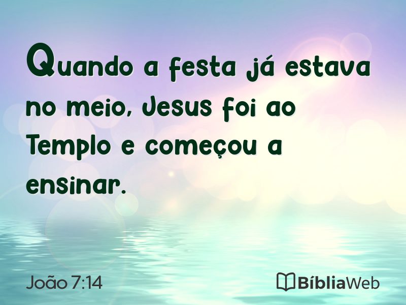 João 7:14 em imagem para compartilhar