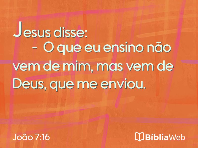João 7:16 em imagem para compartilhar