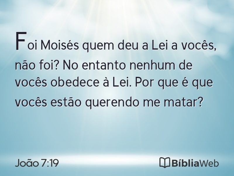 João 7:19 em imagem para compartilhar