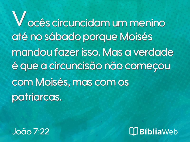 João 7:22 em imagem para compartilhar