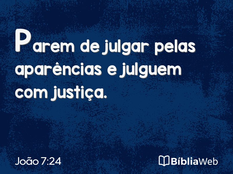 João 7:24 em imagem para compartilhar