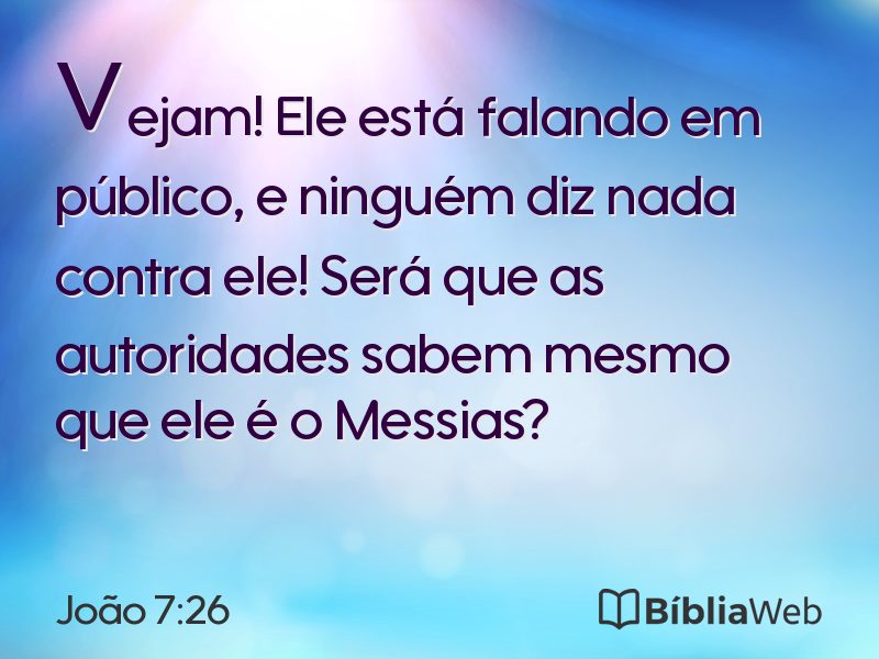 João 7:26 em imagem para compartilhar