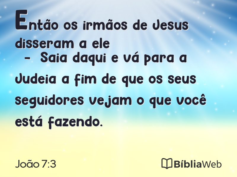 João 7:3 em imagem para compartilhar