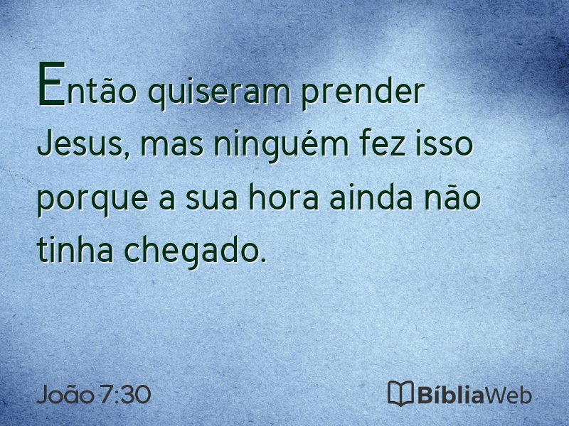 João 7:30 em imagem para compartilhar