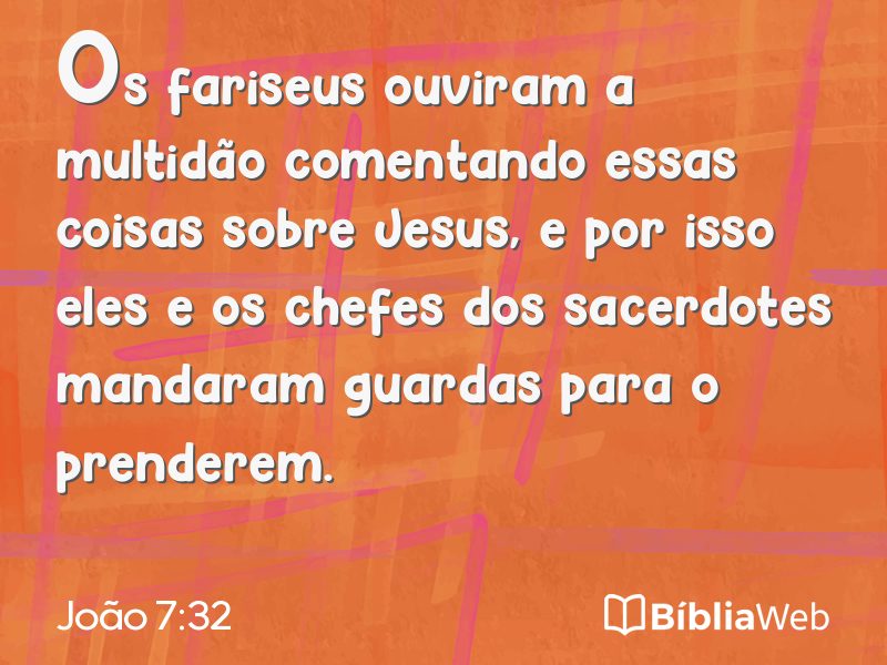 João 7:32 em imagem para compartilhar
