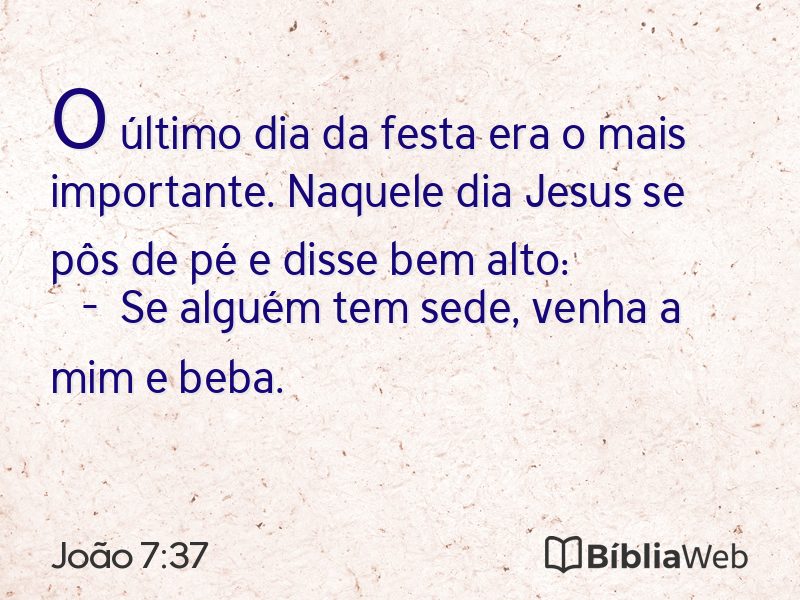 João 7:37 em imagem para compartilhar