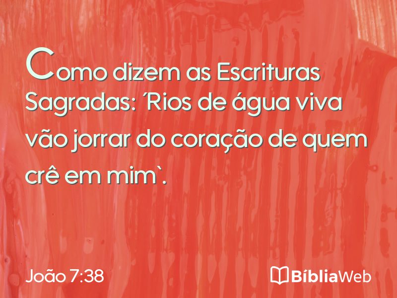 João 7:38 em imagem para compartilhar