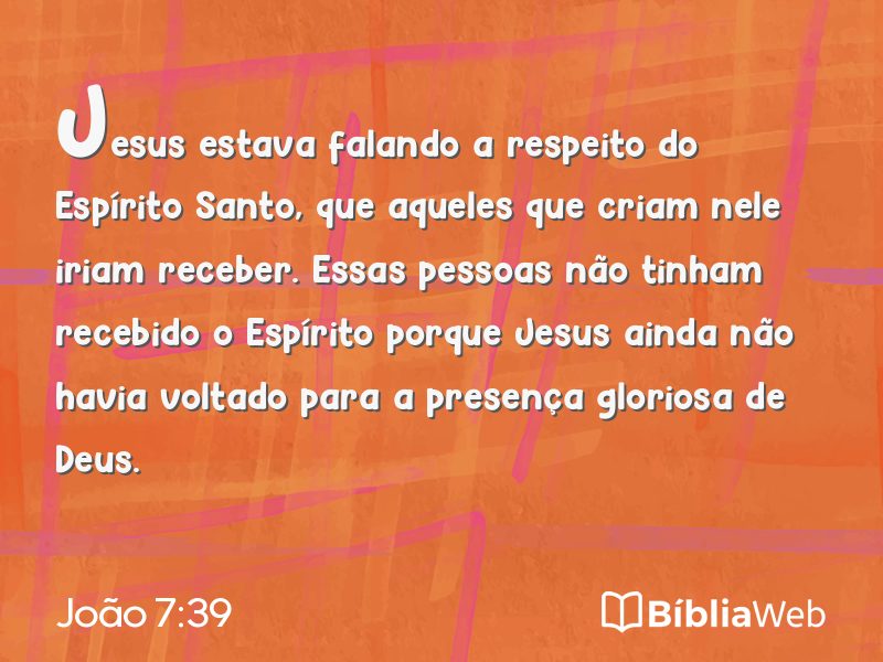 João 7:39 em imagem para compartilhar