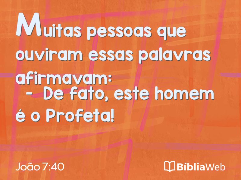 João 7:40 em imagem para compartilhar