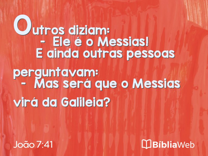João 7:41 em imagem para compartilhar