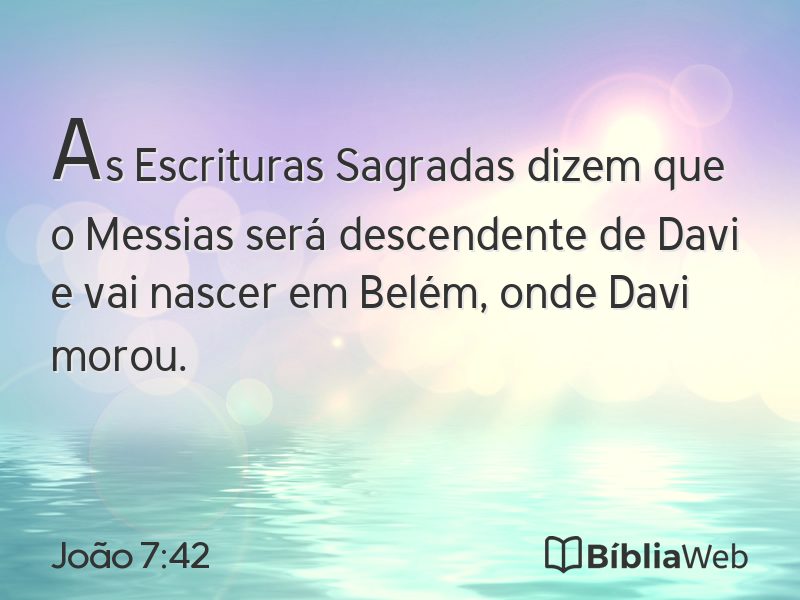 João 7:42 em imagem para compartilhar